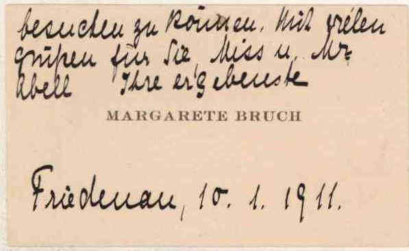 Bruch, Max - Carte de Visite.